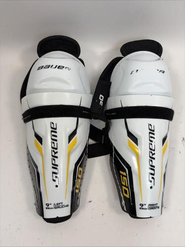 Bauer Supreme 150 Ice Hockey Shin Pads, 9"