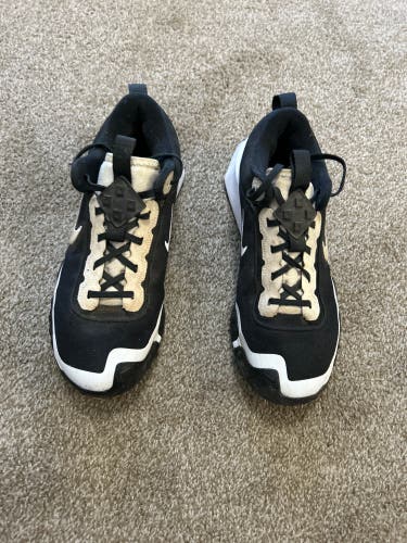 Black Men's Size M 8.5 (W 9.5) Youth Nike Air Diamond Turf Shoes (Used)