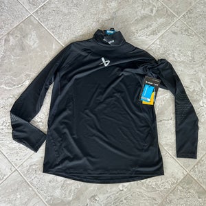 (New) BAUER NECKPROTECT LONG SLEEVE BASELAYER TOP - ADULT