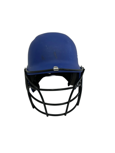 Used Adidas TRIPLE STRIPE Batting Helmet w/Mask Royal Blue One Size 11692-S000148531
