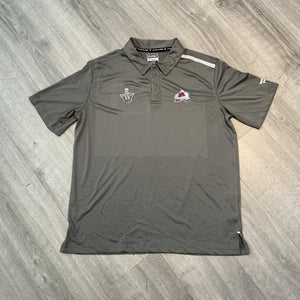 New Grey Fanatics Colorado Avalanche 2020 Stanley Cup Playoffs Men’s XL Golf Polo