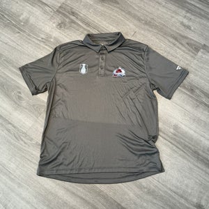 New Grey Fanatics Colorado Avalanche 2023 Stanley Cup Playoffs Men’s XL Golf Polo
