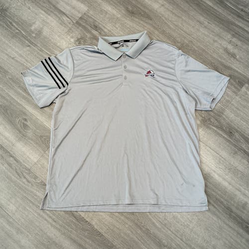 New Grey Adidas Colorado Avalanche Men’s 2XL Golf Polo