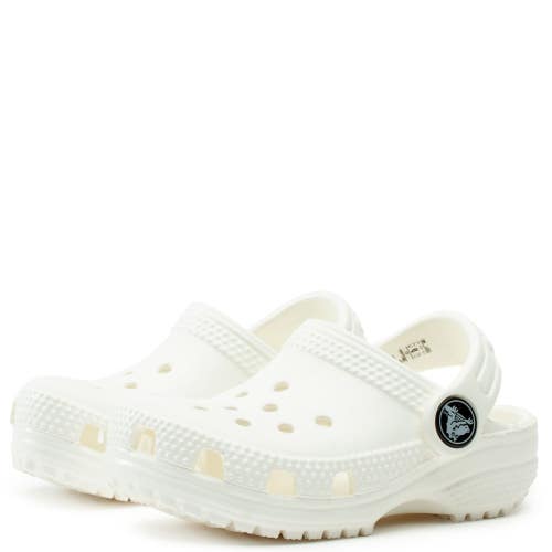 Crocs Classic 206990-100 Clogs Kids US C6 White Round Toe Slip On Shoes FLW204