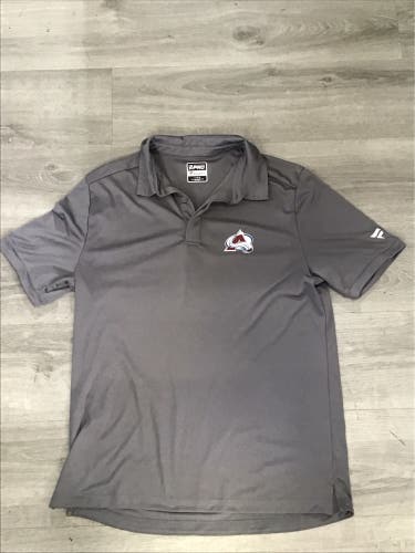 New Grey Fanatics Colorado Avalanche Men’s Large Golf Polo