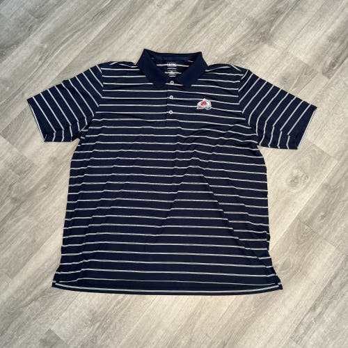 New Navy Adidas Colorado Avalanche Men’s 3XL Golf Polo