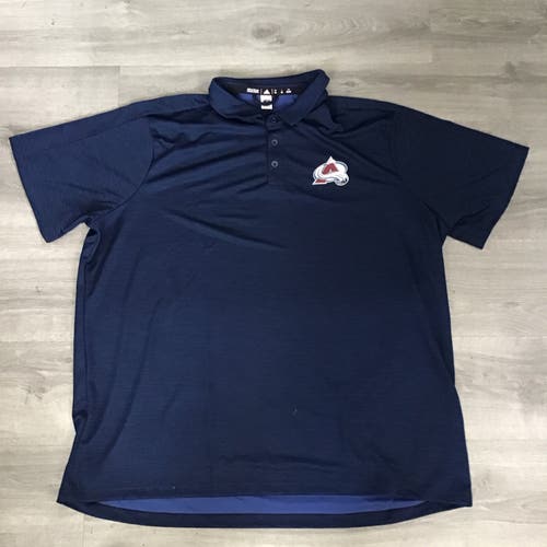 New Navy Adidas Colorado Avalanche Men’s 3XL Golf Polo
