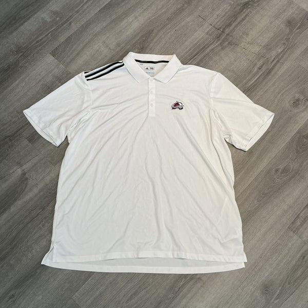 New White Adidas Colorado Avalanche Men’s 2XL Golf Polo
