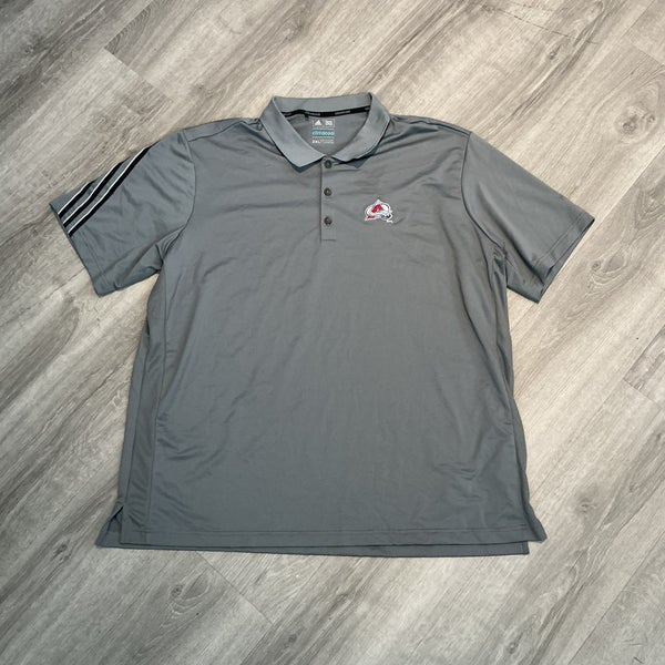 New Grey Adidas Climacool Colorado Avalanche Men’s 2XL Golf Polo