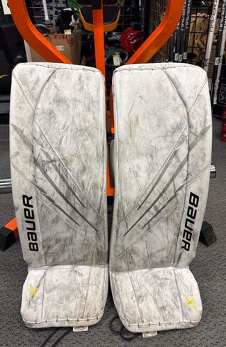 INT MD 32" + 1.5" Bauer Vapor 3X (Used) White Intermediate ice hockey goal pad Goalie Leg Pads