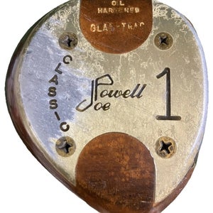 Joe Powell Classic Glass Trac Persimmon Driver 1-Wood Stiff Steel RH HC Sweet