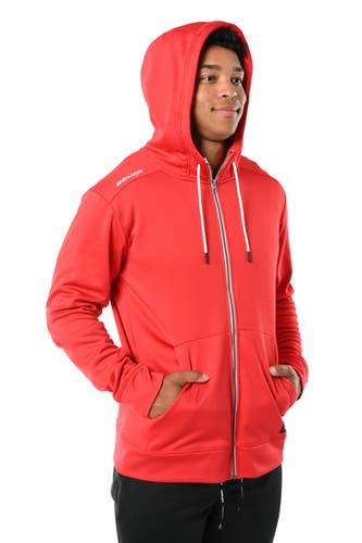NEW Bauer Team Fleece Zip Hoodie, Red, Sr. Large