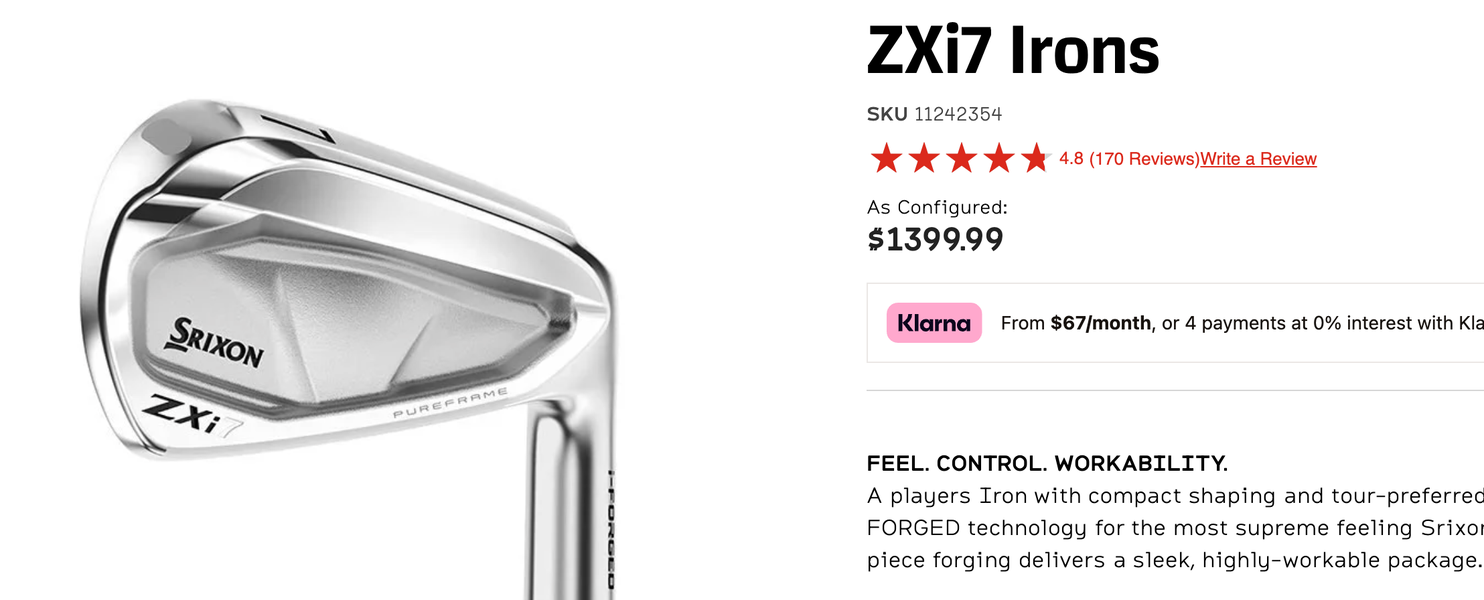 Men's 2025 Srixon zxi7 Brand new