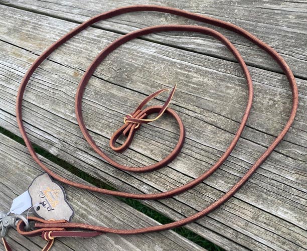 Schutz Bros by Professional's Choice 1/2" X  8 ft latigo leather roping rein
