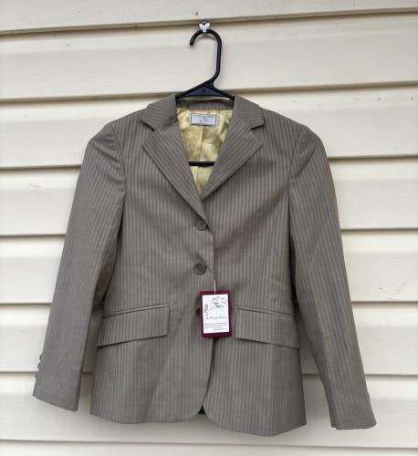 Child's Wellington Collection Tan w/ Pinstripes Hunt Coat Size 18R
