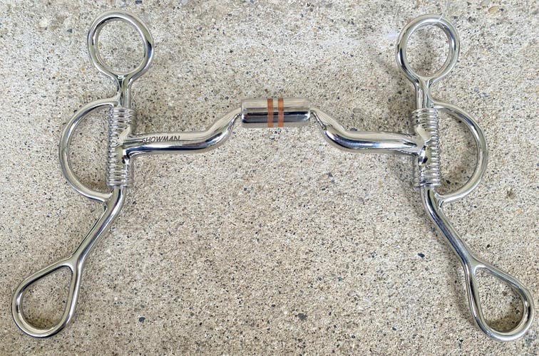 Stainless 5" low port barrel mouth Argentine bit w/ independent side movement