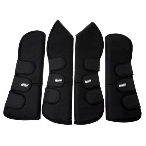 Roma black Deluxe horse  shipping boots horse size set of four