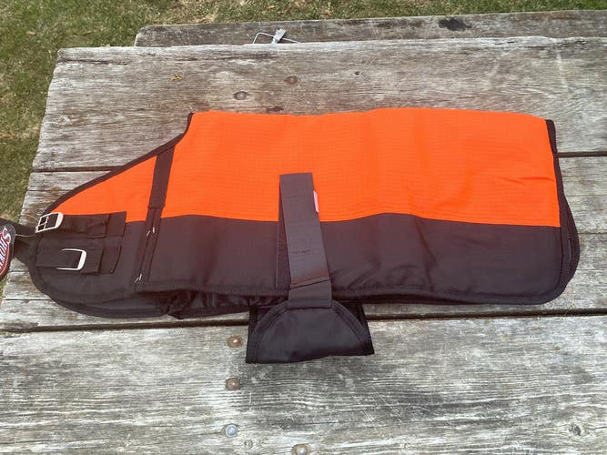 26" - 30" Showman hunter orange 600 D waterproof small foal / dog blanket