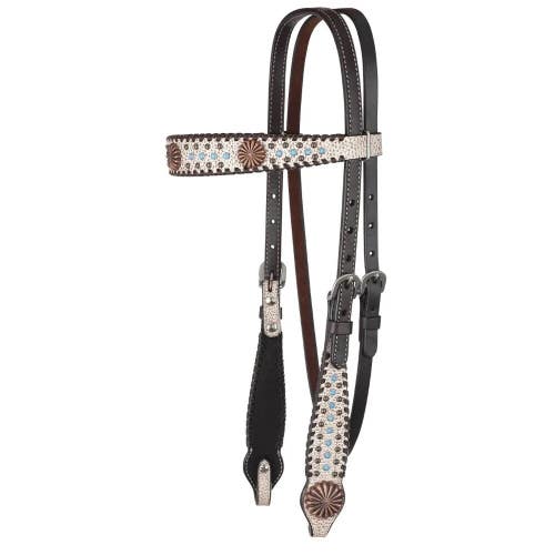 Circle Y Dakota Pinwheel  Western browband headstall