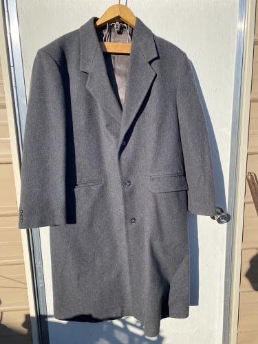 Vintage Men's  L / 48"  gray Stafford full length wool over coat