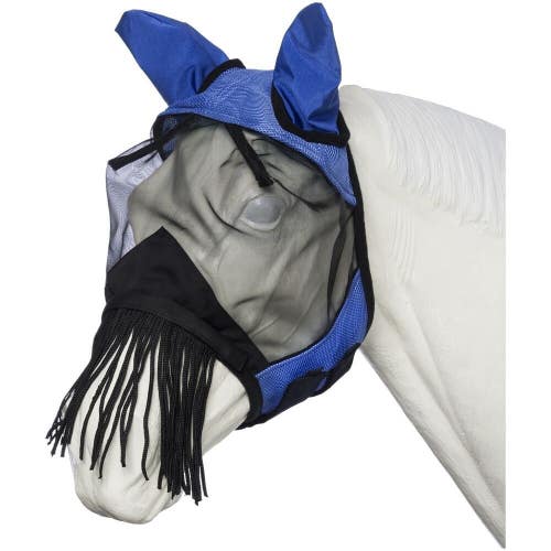 Tough 1 comfort mesh horse fly mask w/ears, string nose protection