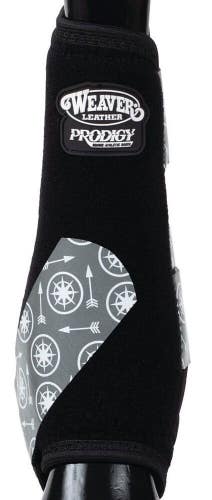Weaver Prodigy sport boots front pair black w/patterned gray