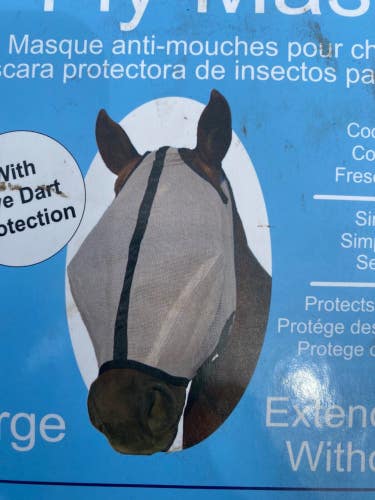 SyrVet Horse Sense X-Large horse size fly mask w/ extended nose