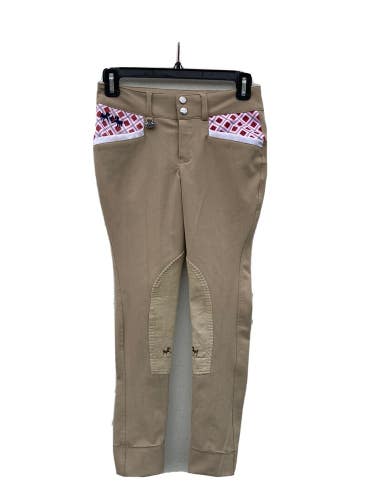 Child sz 10 Jenna Jods  riding breeches safari tan