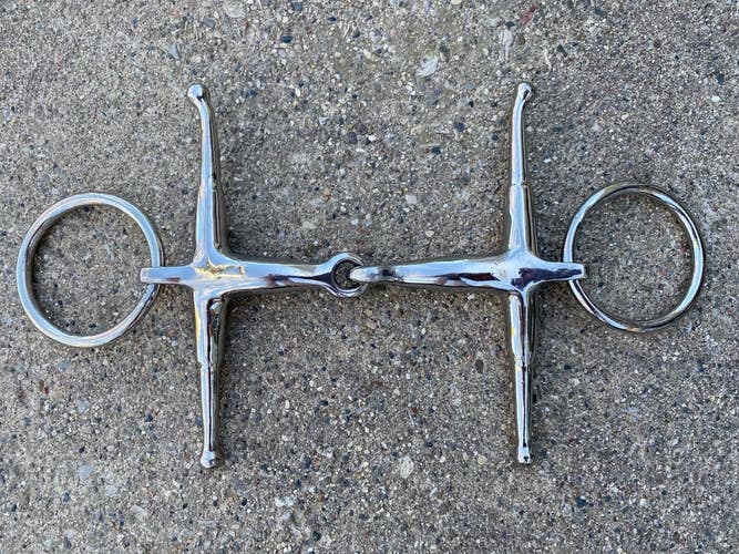 4 1/4" stainless steel Fulmer full cheek snaffle bit