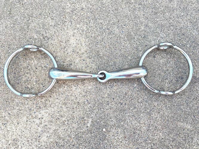 Smith-Worthington 5" stainless steel jointed loose ring gag bit