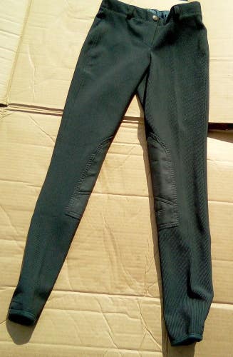 Dark Charcoal Tuffrider Ribb Pull on Ladies Size 24 Riding Breeches