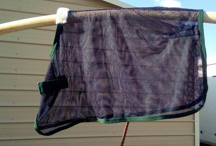 30" navy blue net cooler standard neck mesh miniature horse