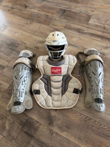 White Rawlings Velo 2.0 Catcher's Set (Used)
