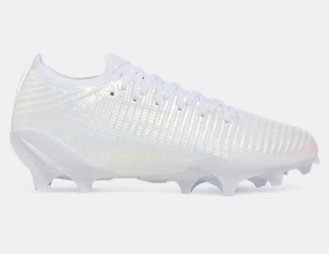 Under Armour Men's Blur Pro Football Cleats White Platinum size 9 3028220 100