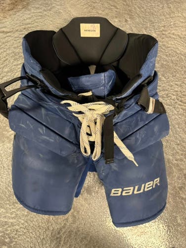 #35 Harrison Meneghin Used Senior Medium Bauer Hockey Goalie Pants Pro Stock (Used)