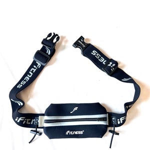 iFitness Single Running Belt black Neopren reflective adjustable elastic os