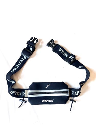 iFitness Single Running Belt black Neopren reflective adjustable elastic os