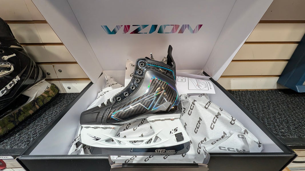 2026 CCM Vizion Hockey Skate, Regular Width, Size 6.5, Oversized 263mm holders (New)