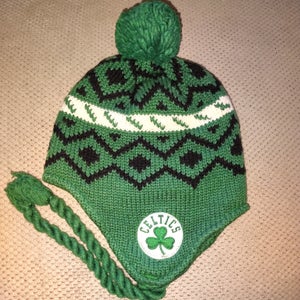 Green Adult Unisex One Size Fits All Adidas Boston Celtics Aviator Knit Hat (New)