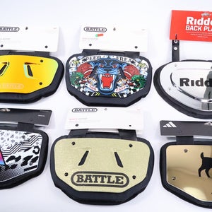 Lot Of 6 Adult Football Back Plate Battle / Riddell / Adidas / NEW READ INV#203