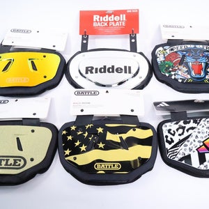 Lot Of 6 Adult Football Back Plate Battle / Riddell / Adidas / NEW READ INV#204