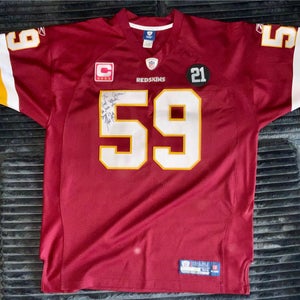 Authentic On-Field Washington Redskins Player Jersey- signed by London Fletcher 59
