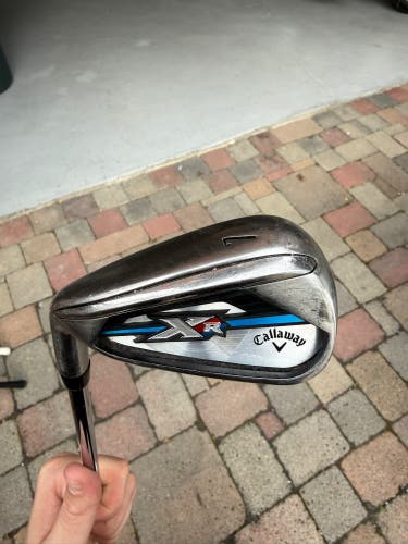 Men's Callaway XR 7 Iron Left Hand Stiff Flex Steel Shaft (Used)