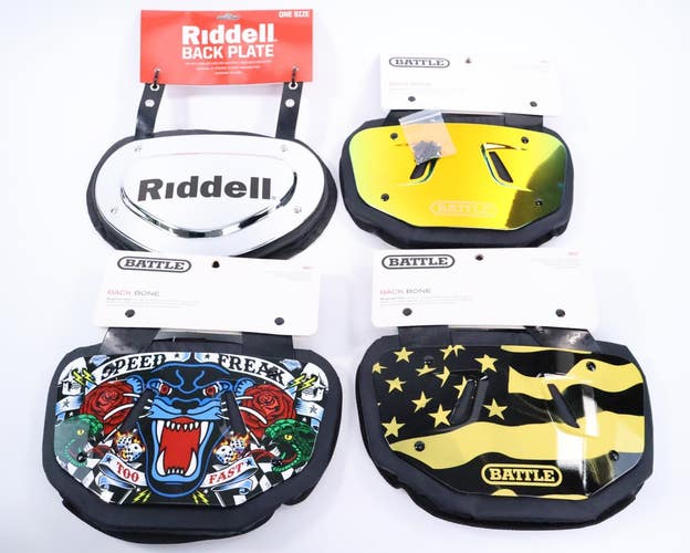 Lot Of 4 Adult Football Back Plate Battle / Riddell / NEW READ INV#208
