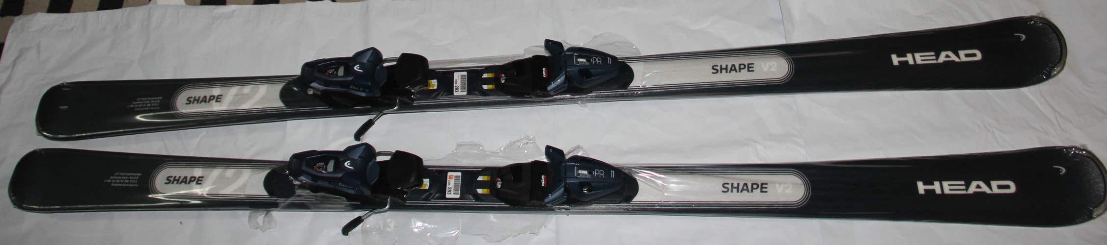 NEW HEAD SKIS adult shape V2 R 170cm skis with size adjustable PR11 GW bindings