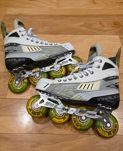 Mission Inhaler AC2 Inline Roller Hockey Skates Size 10D