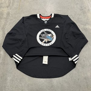 Adidas Authentic MiC San Jose Sharks Practice Goalie Jersey, size 58G (New)