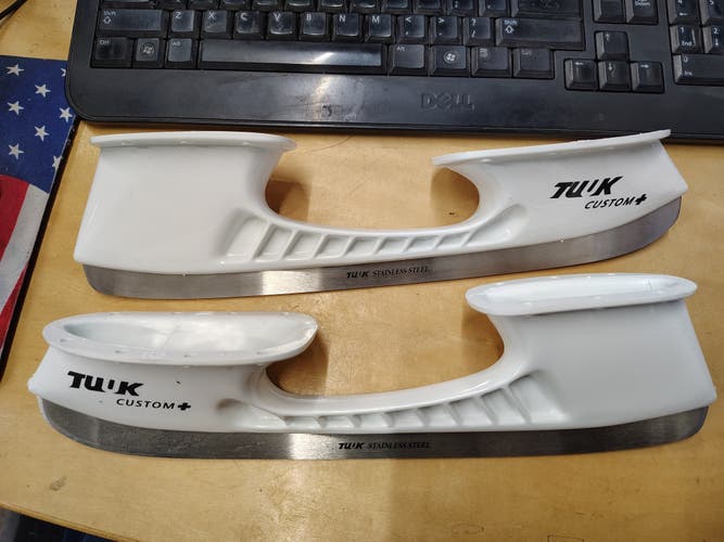 Bauer TUUK Custom + Ice Hockey Replacement Steel & Holders Pair Size 10 288(New)