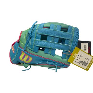 Used Wilson A700 BB/SB Glove RH Throw Teal 12" 11859-S000030634