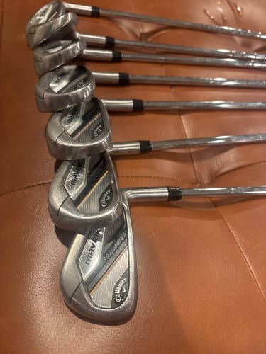 Men's 2020 Callaway Mavrik Right Handed Iron Set Regular Flex (7 Clubs) #5 - #9, PW, GW Steel Shaft